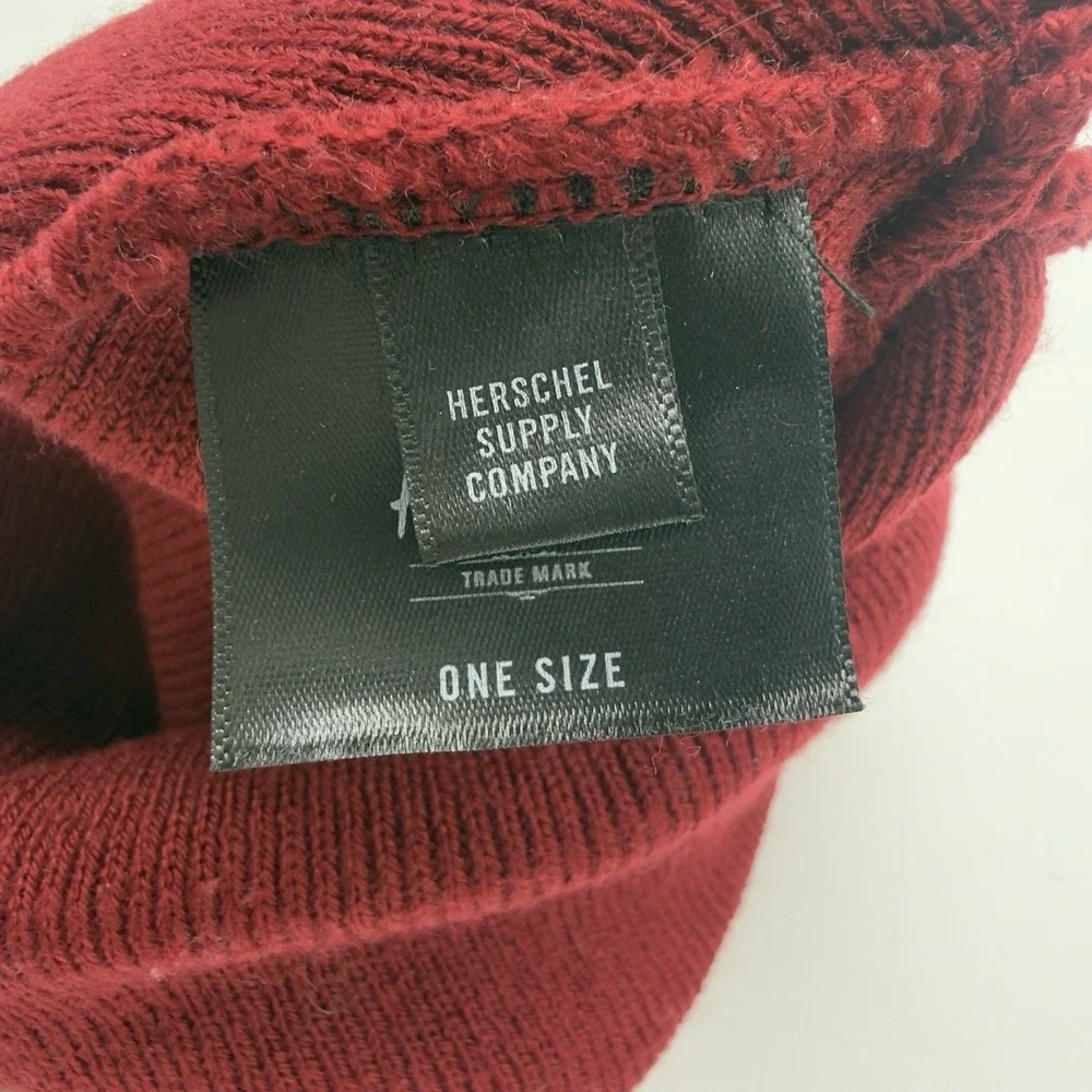 Herschel Elmer Beanie Unisex with Fold_One‎ Size Red